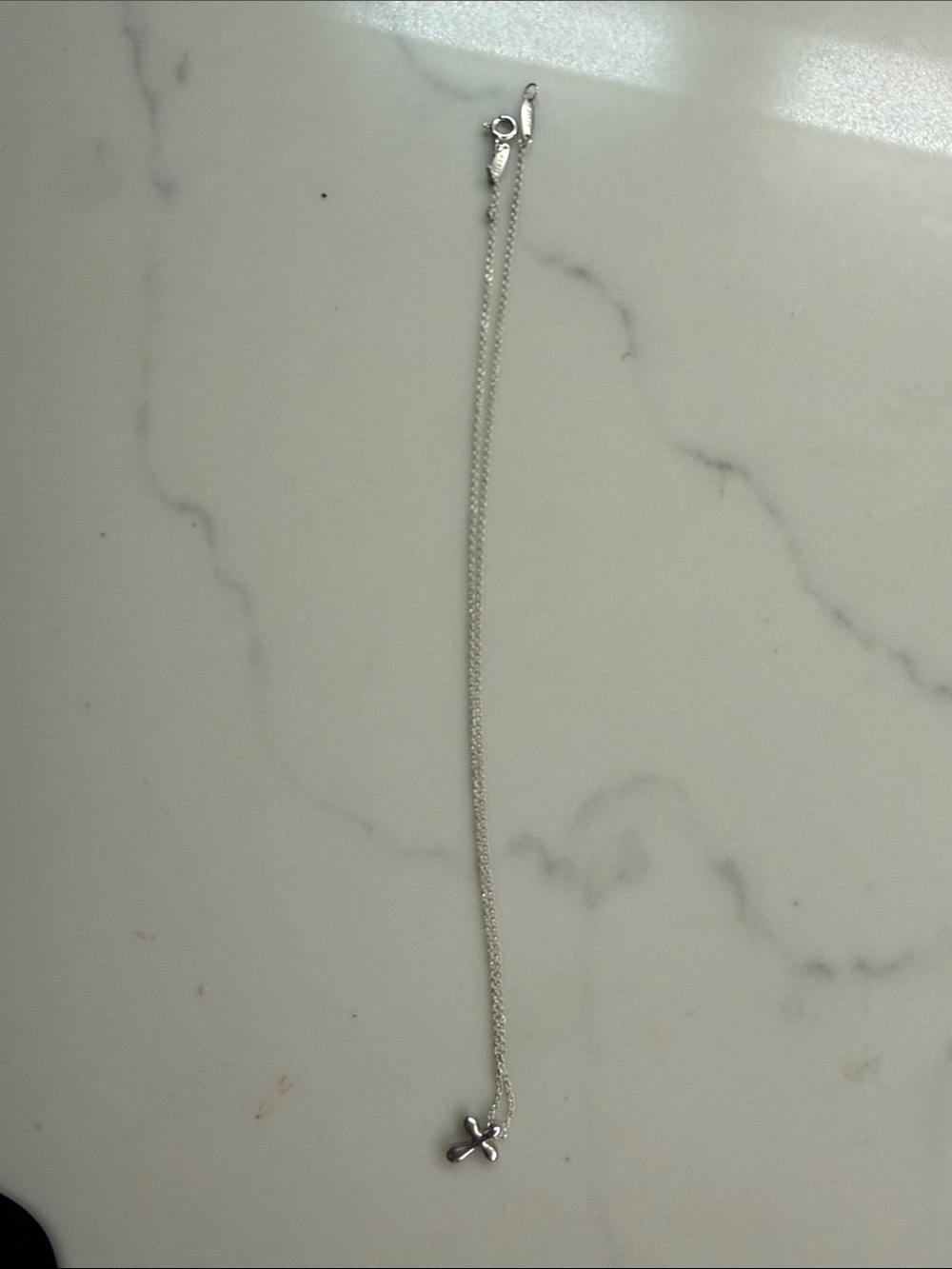 Tiffany & Co. Sterling Silver Cross Pendant Necklace - Silver